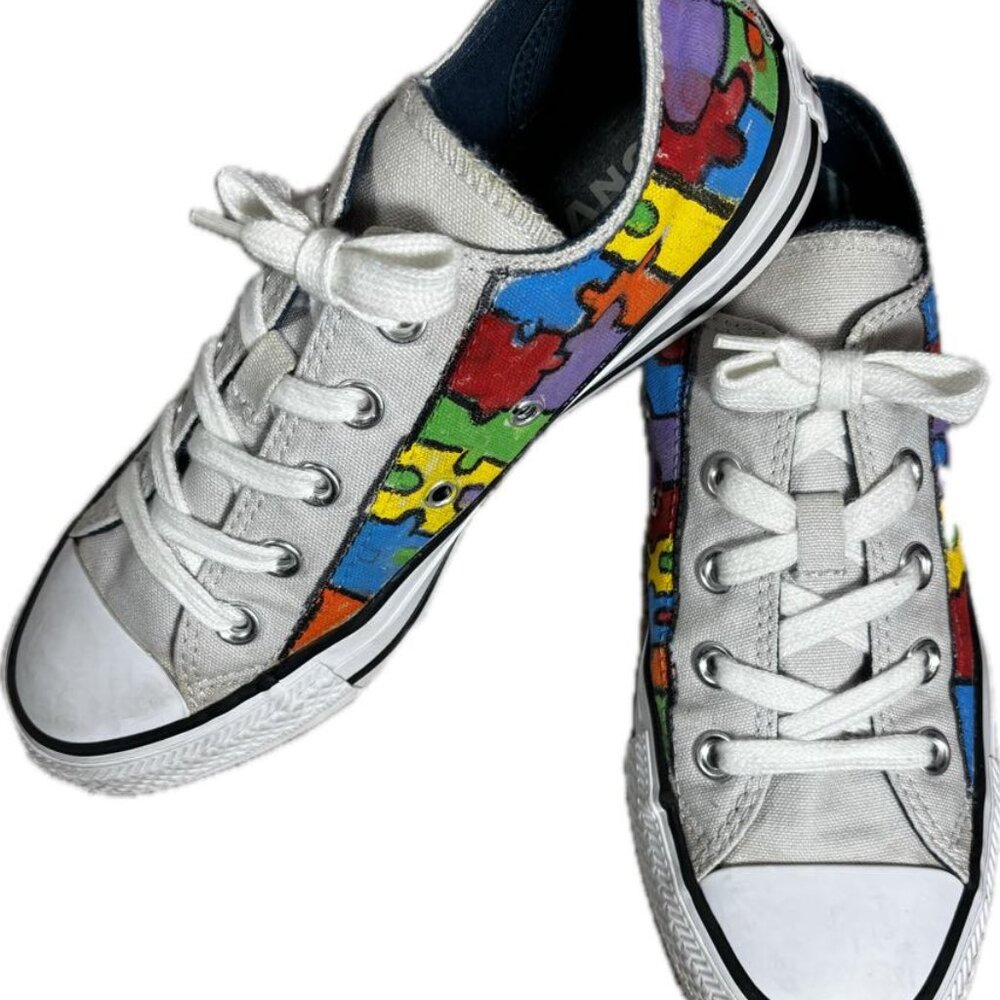 Hand Crafted Unique Graffiti Converse All Star Chuck Taylor Low Top Women's Shoe
